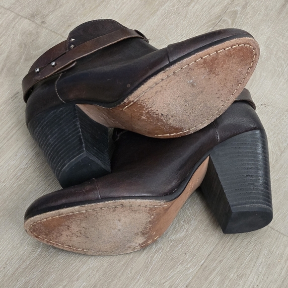 Rag & Bone Harrow Dark Brown Leather Ankle Boots Size 40 EU 9 US - Picture 6 of 12